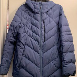 The North Face Blue Knee Length Winter Jacket